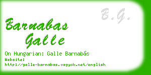 barnabas galle business card